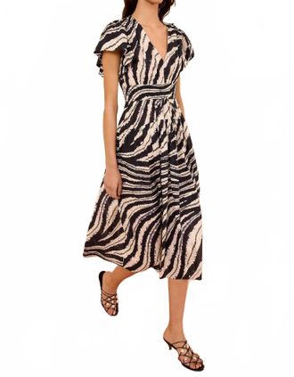 Ulla Johnson Lyria Cotton Dress In Shibori Wave