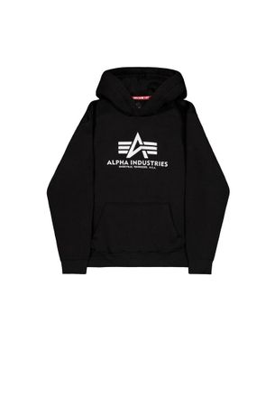 Alpha Industries Alpha Industries Mens Basic Carbon Hoodie - Black & Silver - Size Large
