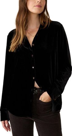 Faherty Stretch Silk Velvet Genevieve Shirt
