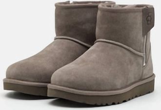 UGG Womens Classic Mini Bailey Zip Boots In Smoke Plum