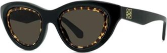 Loewe Anagram Cat-eye Sunglasses - female - Loewe - Sunglasses - Black - 53 MM - Accessories