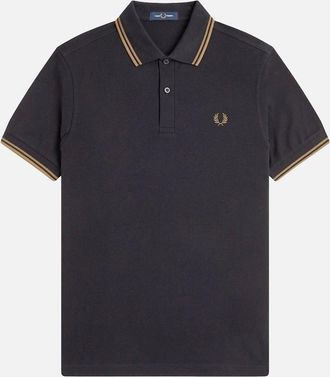 Fred Perry Mens Fred Perry Twin Tipped Fred Perry Polo Shirt - Black - Size: 38