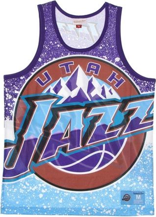 Mitchell & Ness Utah Jazz Basketball Tank Top - Heren - Fitness - Veelkleurig - L - Polyester - Fitness