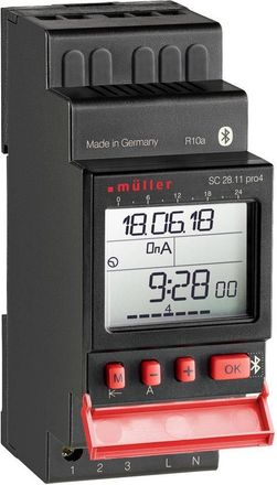M&uuml;ller-Licht M&uuml;ller Sc 28.11 Pro4 Programador Horario Blanco Con Cable