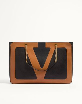 Valentino Garavani Borsa Shopping Grande Valentino Garavani Viva Superstar In Nappa Donna NERO/SPEZIA UNI