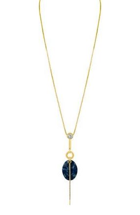 Jardin Crystal & Imitation Stone Y-Necklace in Blue/Gold at Nordstrom Rack