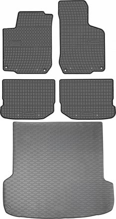 OEM Juego De Alfombrillas De Goma Para Skoda Octavia I Kombi (1997-2010) + Alfombrilla Para El Maletero