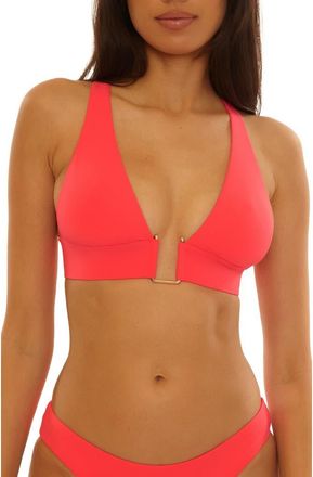 BECCA by Rebecca Virtue Color Code Halter Bikini Top in Caliente at Nordstrom, Size Medium