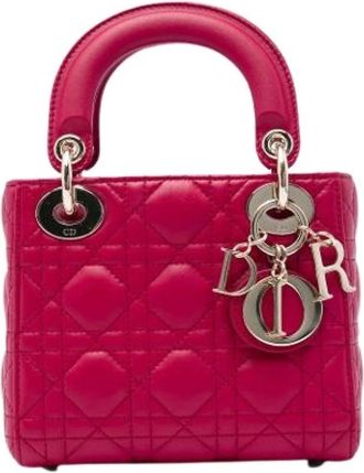 Dior Pre-owned Mini Lady - Dames - Vintage Mini Tas - Rood - ONE Size - Leer - Vintage