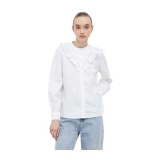 Levi's Linnen Blouse - Dames - Blouses - Wit - M - Linnen - Overhemden