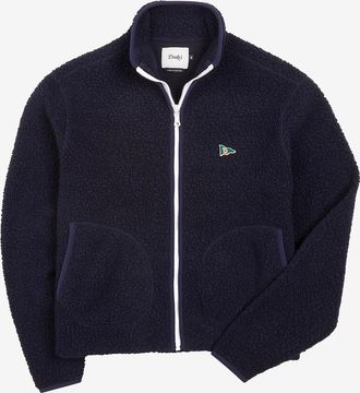 Drake's Stehkragenfleece-Cardigan mit Prestige-Tradition