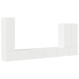 vidaXL Conjunto De Mueble Para Tv De Pared 6 Pcs Brillante Vidaxl