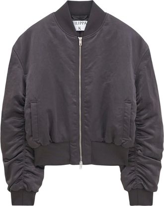 Filippa K Bomber con zip - Blu