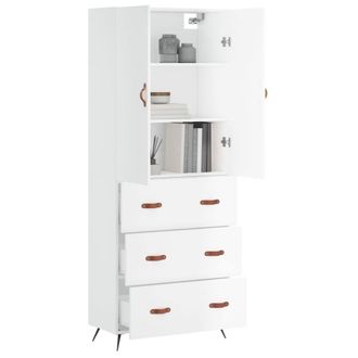 Berkfield Home Highboard White 69.5x34x180 cm Engineered Wood