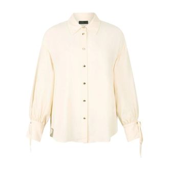 Liu Jo Camisa de Botones de Manga Larga - Blouses & Shirts - Mujer - Beige - M