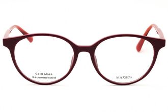 Max & Co. MO5053 Round Injected Propionate Eyeglasses - Burgundy