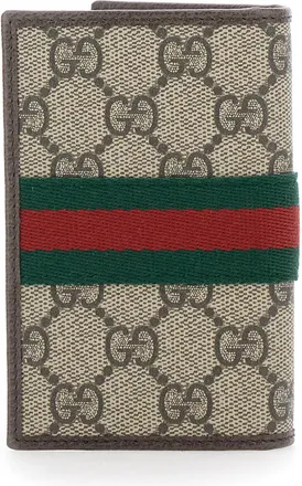 Gucci Mens Wallet Ophidia Beige Leather Polyurethane