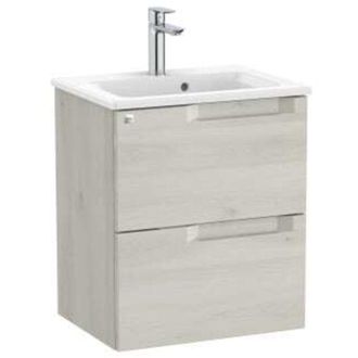Roca Mueble Compacto 500mm Aleyda 2 Cajones + Lavabo 380mm Blanco Madera.-roca: Dise&ntilde;o, Innovaci&oacute;n Y Calidad