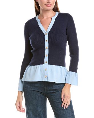 Nanette Lepore Knit Button Top