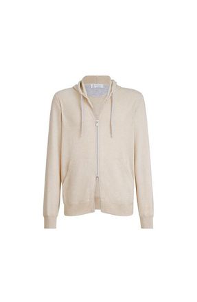 Brunello Cucinelli Cashmere sweatshirt-style cardigan in Sand at Nordstrom, Size 50 It