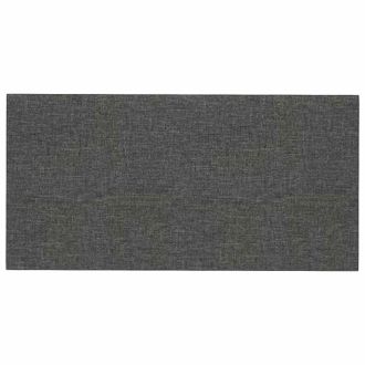 vidaXL Cabecero De Pared 12 Pcs Gris Oscuro 30 X 15 Cm Tela Vidaxl