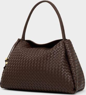 Katie Loxton Nova Hand Woven Large Shoulder Bag in Chocolate at Nordstrom