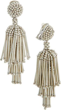 Oscar De La Renta Oscar De La Renta Beaded Fringe Tassel Earrings