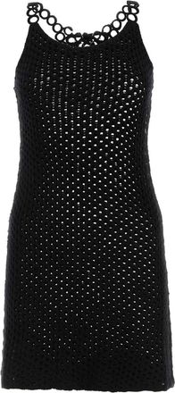 Chloé Black Crochet Mini Dress