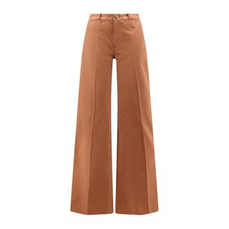 Chlo&eacute; Wide Trousers, female, Brown, XS, High-Rise Flared Trousers