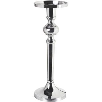 Beliani Beliani - Candelabro De Metal Plateado 40 Cm Accesorio Decorativo Moderno Sanafa
