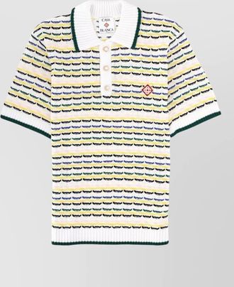 Casablanca cotton knitted polo shirt