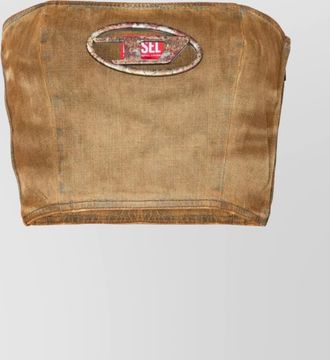 Diesel denim strapless cropped top