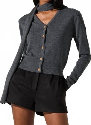 Astr Glynne Sweater In Charcoal