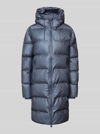 Rains Steppmantel mit Leistentaschen Modell Alta in Dunkelblau, Größe L