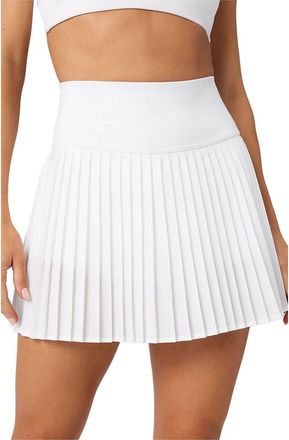 Fabletics Womens Hot Shot Pleated Skirt Classic Mini in Classic White at Nordstrom, Size Xx-Large