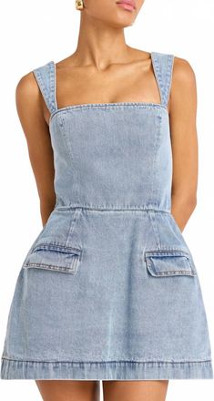 Amanda Uprichard Bethany Mini Skort Romper In Destiny Wash