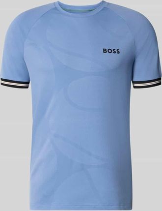 HUGO BOSS Regular Fit T-Shirt mit Label Print Modell TOC SERVE 2 in Ocean, Gr&ouml;&szlig;e XXXL