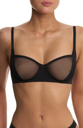 Natori True Zen Mesh Balconette Bra in Black at Nordstrom, Size 36Ddd