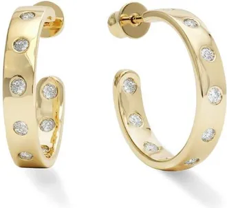 Melinda Maria Ashley Rodeo Hoop Earrings in Gold-White at Nordstrom