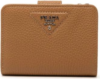 Prada Pre-owned Wallets, female, Brown, Size: ONE SIZE Pre-owned Leather Wallet