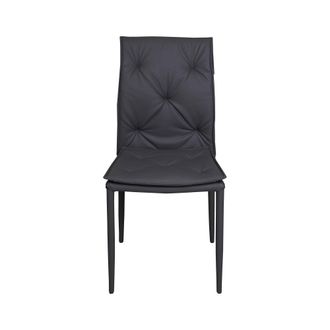 Dmora Dmora Juego De 2 Sillas Modernas En Cuero Ecol&oacute;gico, Para Comedor, Cocina O Sala De Estar, Cm 44x44h91, Asiento H Cm 53, Color Gris