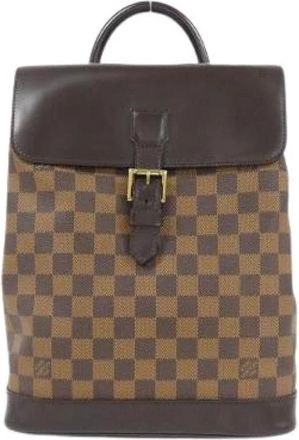 Louis Vuitton Pre-owned Damier Soho Coated Canvas Rugzak - Dames - Vintage Rugzakken - Bruin - ONE Size - Vintage