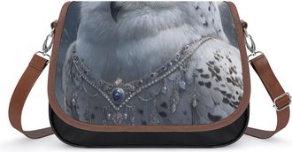 Generic Moon And Owl Womens Crossbody Bag Fashion Shoulder Handbags Message Tote Bag with Adjustable Strap