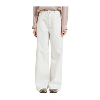 Max Mara Dames, Jeans, Wit, Maat: 2XS Katoen