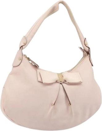 Ferragamo Pre-owned Shoulder Bag - Dames - Vintage Schoudertas - Roze - ONE Size - Leer - Vintage