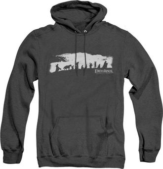 Gildan Lord Of The Rings The Fellowship Adult Heather Hoodie / Hooded Sweatshirt