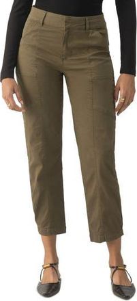 Sanctuary Sahara Tapered Stretch Cotton Utility Pants in Burnt Olive at Nordstrom Rack, Size 33