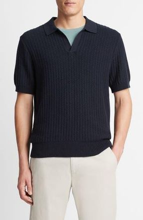 Vince Johnny Collar Sweater in Coastal at Nordstrom Rack, Size X-Large
