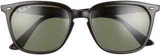 Ray-Ban 55mm Square Polarized Sunglasses in Black at Nordstrom Rack