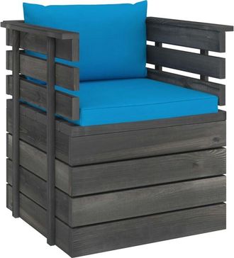 vidaXL Sill&oacute;n De Jard&iacute;n Con Cojines Madera De Pino Vidaxl